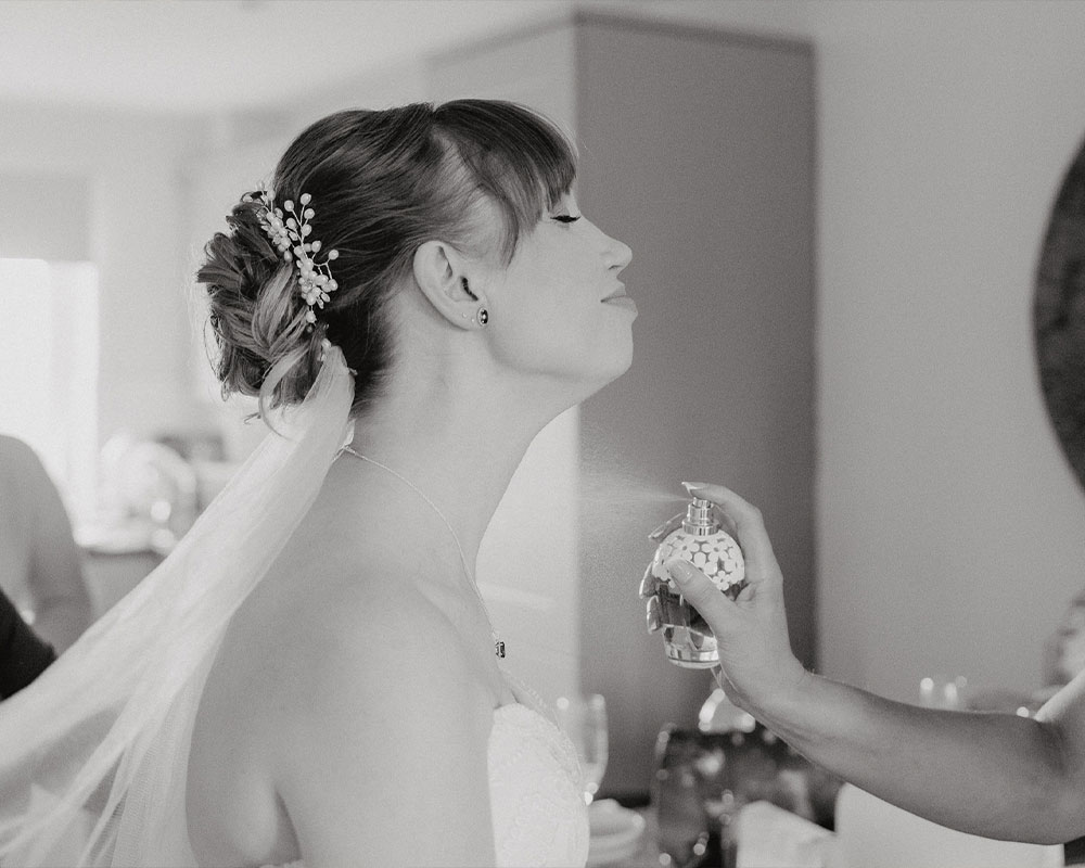 Bridal Prep for a Brixham Wedding at the Berry Head Hotel.