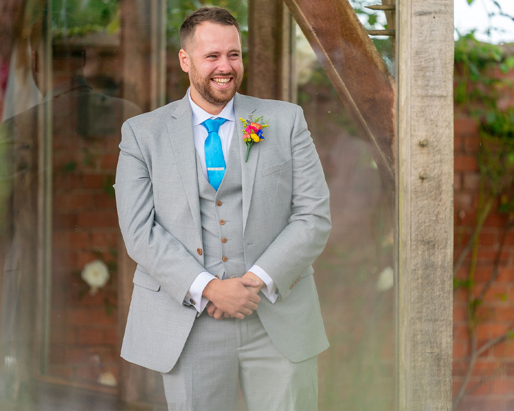 Groom first look at Bride walking down the Aisle