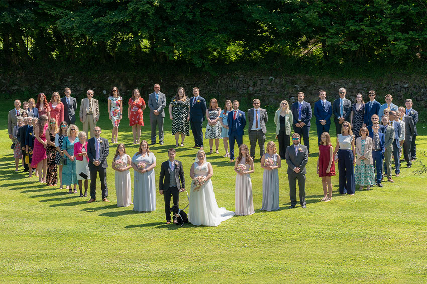 Formal wedding photo.